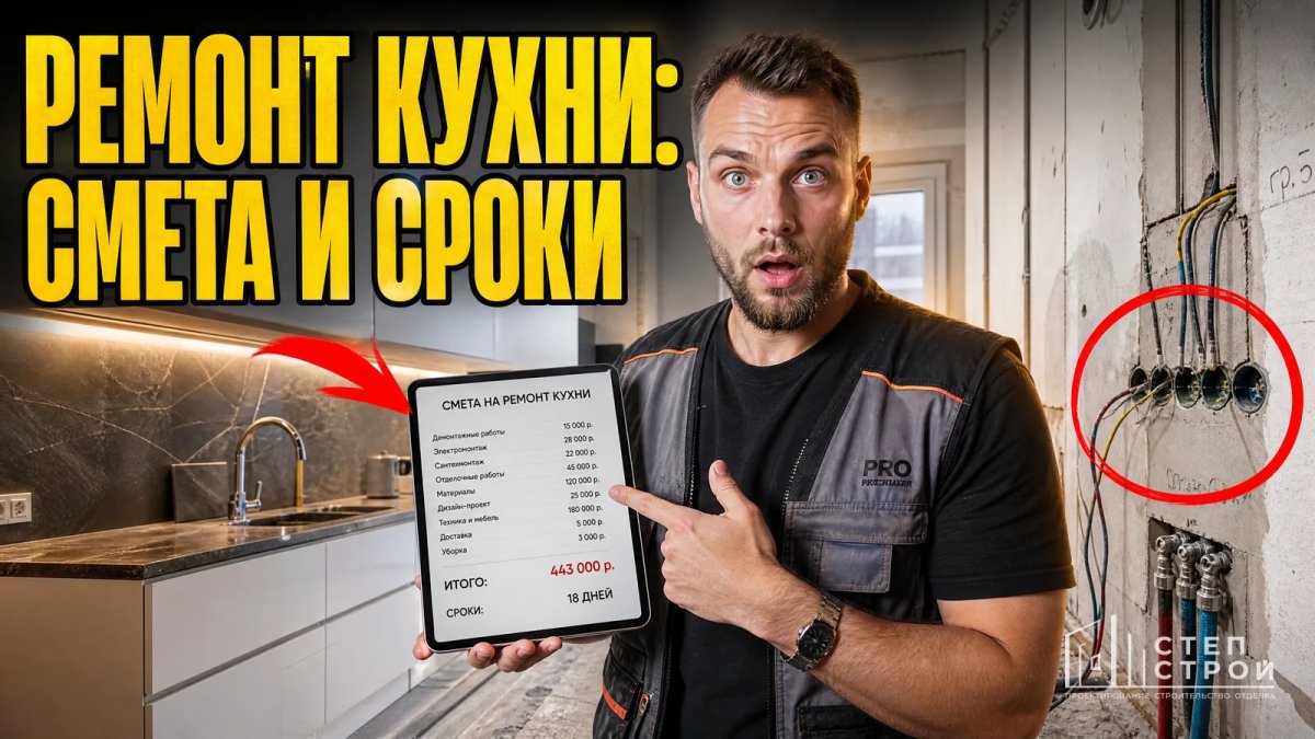 Ремонт кухни в Краснодаре: дизайн, сроки и смета