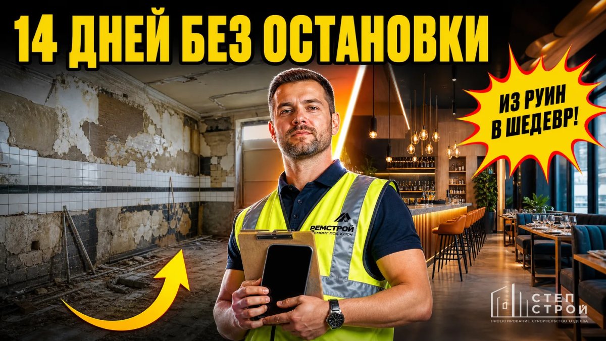 Ремонт ресторана за 14 дней без закрытия